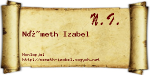 Németh Izabel névjegykártya