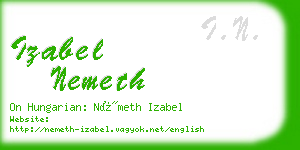 izabel nemeth business card